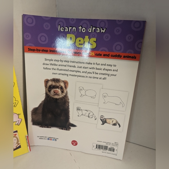 2 How To Draw Animals and Pets Paperback books with 1 Sketch Pad - New Items - Picture 5 of 10